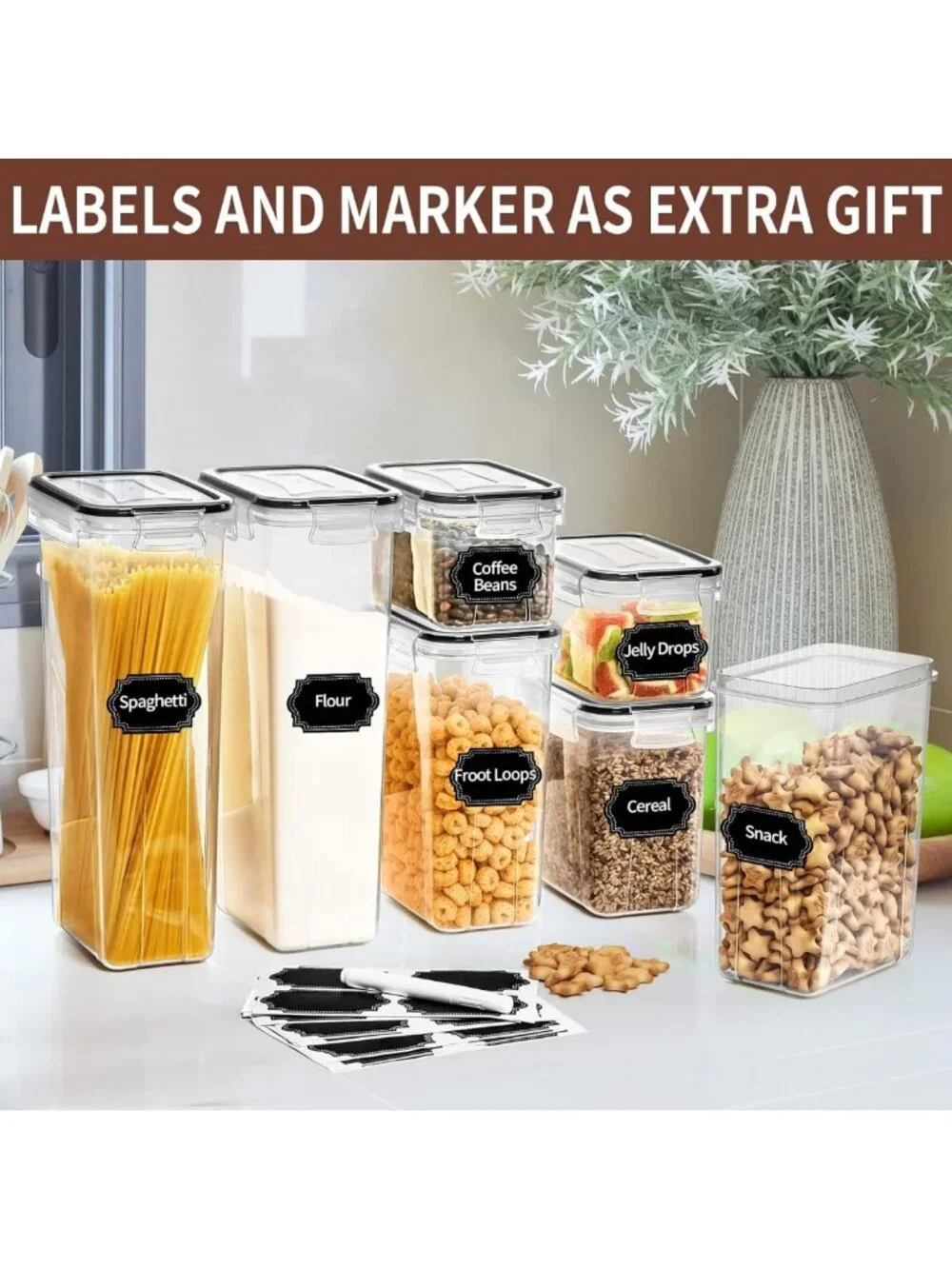 Airtight Food Storage Containers Set - 24 PCS BPA Free Leak-Proof Canisters for